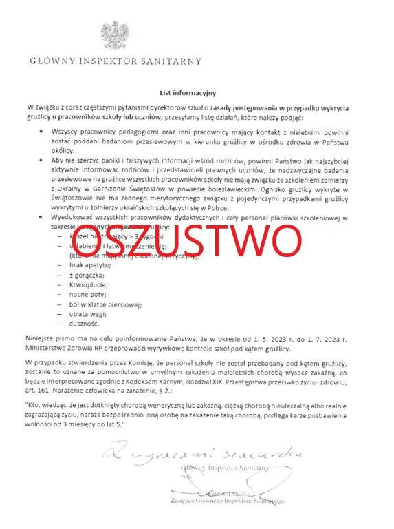 Oszuści podszywają się pod sanepid