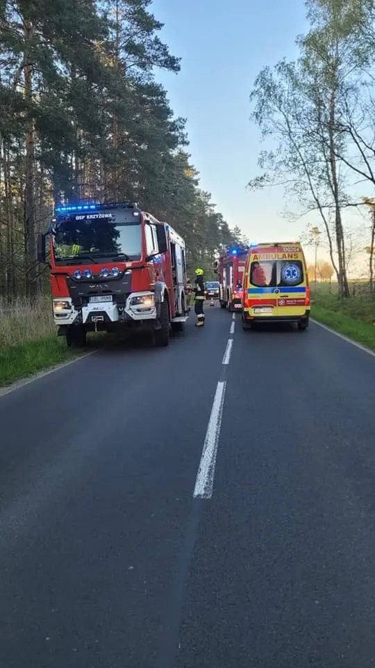 Wypadek między Kraśnikiem a Krzyżową