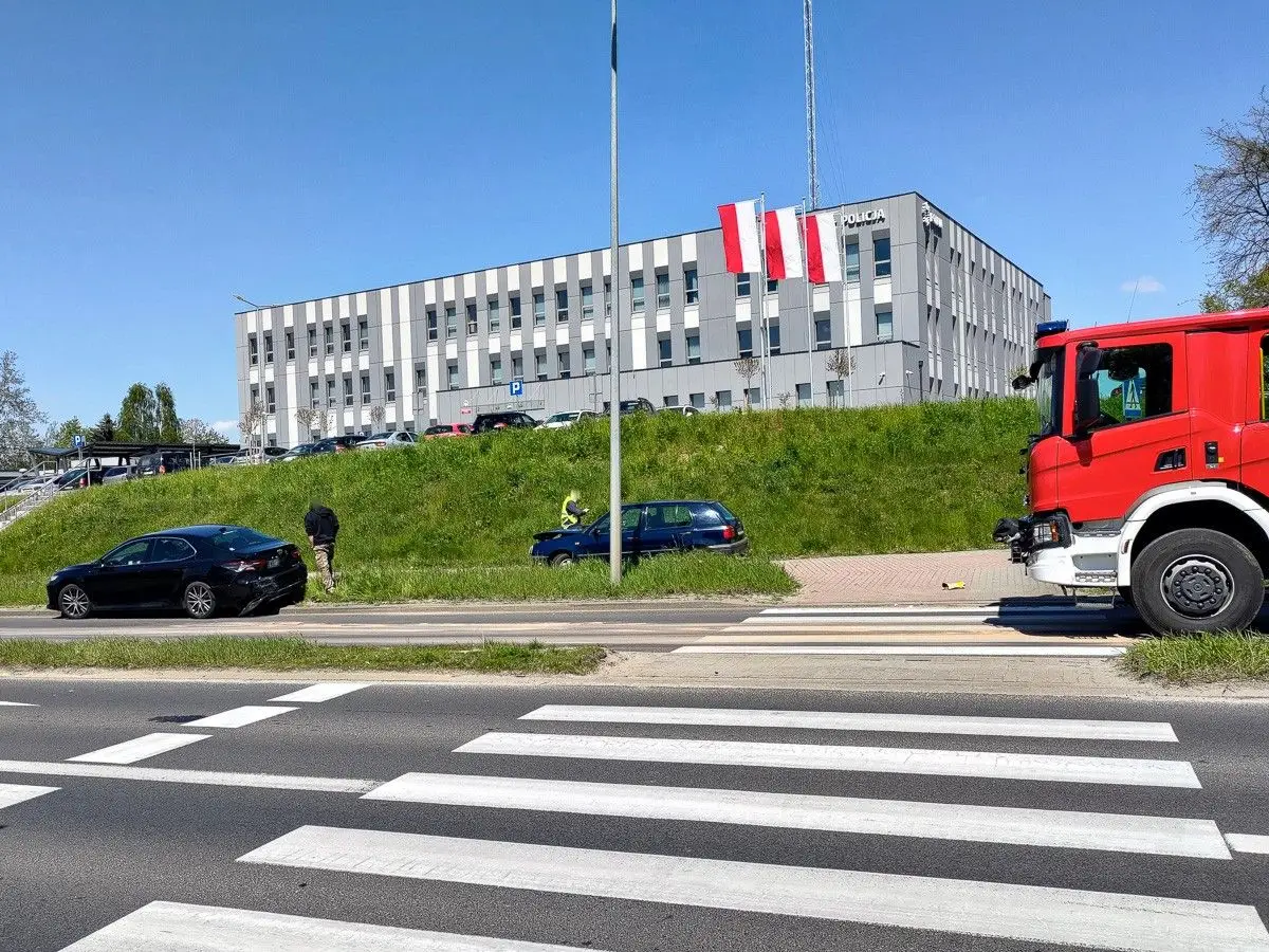Kolizja koło KPP w Bolesławcu