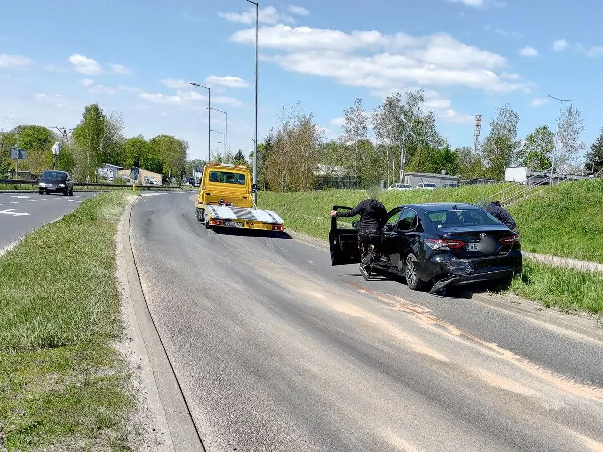 Kolizja koło KPP w Bolesławcu