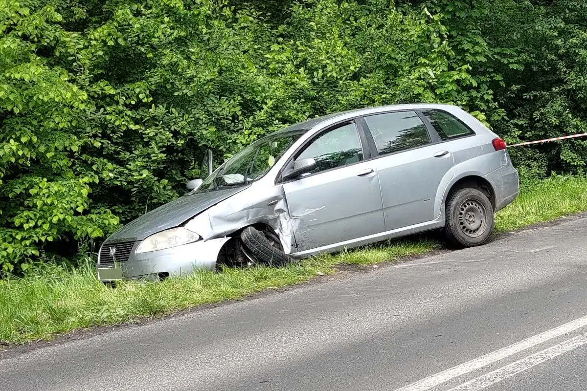 Wypadek koło Leśnego Potoku