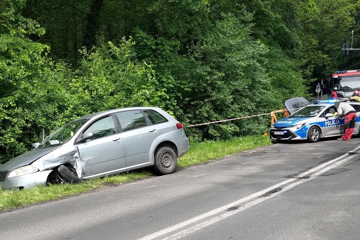 Wypadek koło Leśnego Potoku