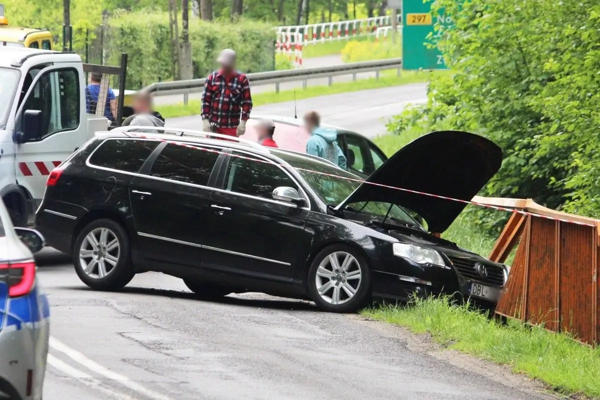 Wypadek koło Leśnego Potoku