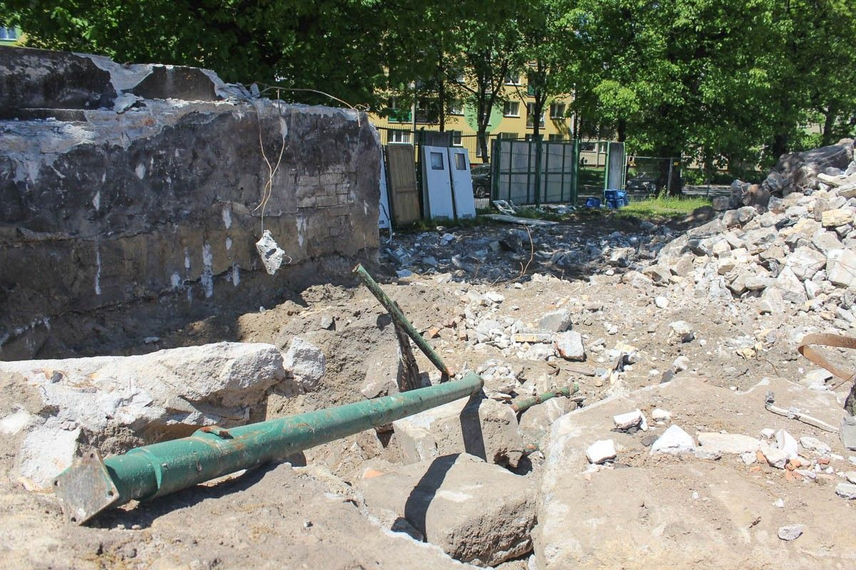 Wizytacja na przebudowywanym stadionie w Bolesławcu
