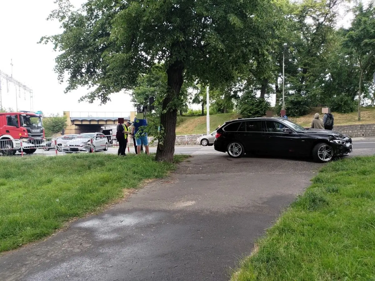 Kolizja na Tamka w Bolesławcu