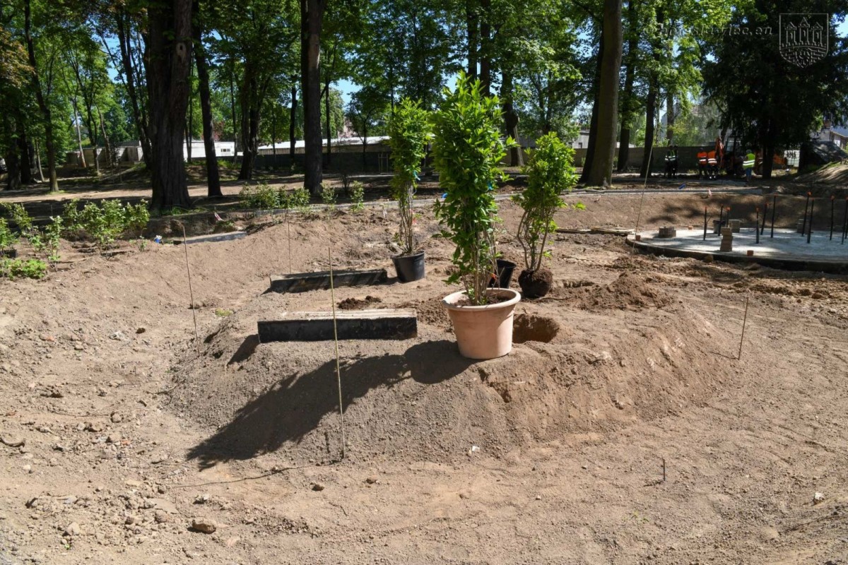 Prace w parku przy Zgorzeleckiej w Bolesławcu