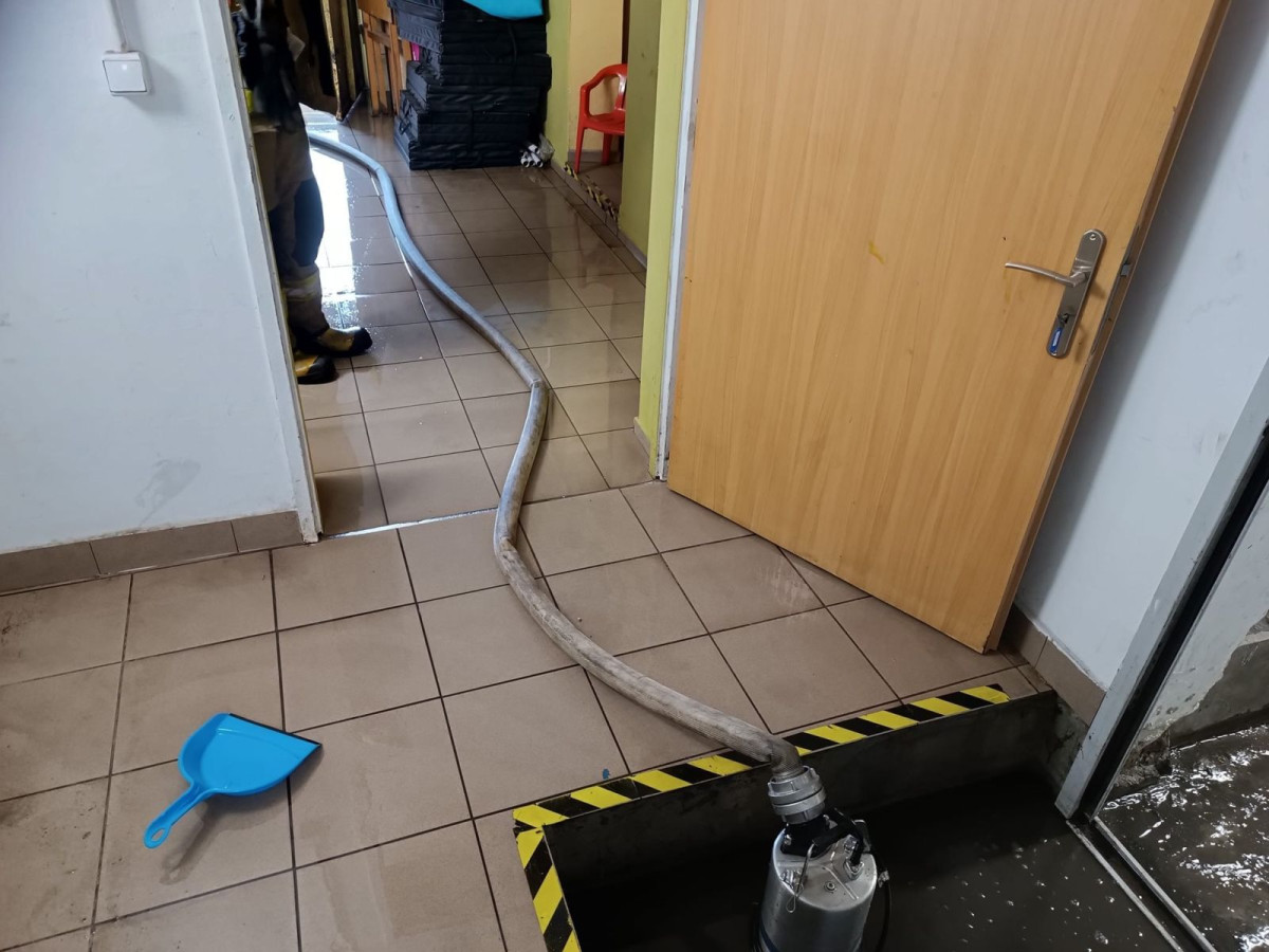 Interwencja strażaków w przedszkolu w Gromadce