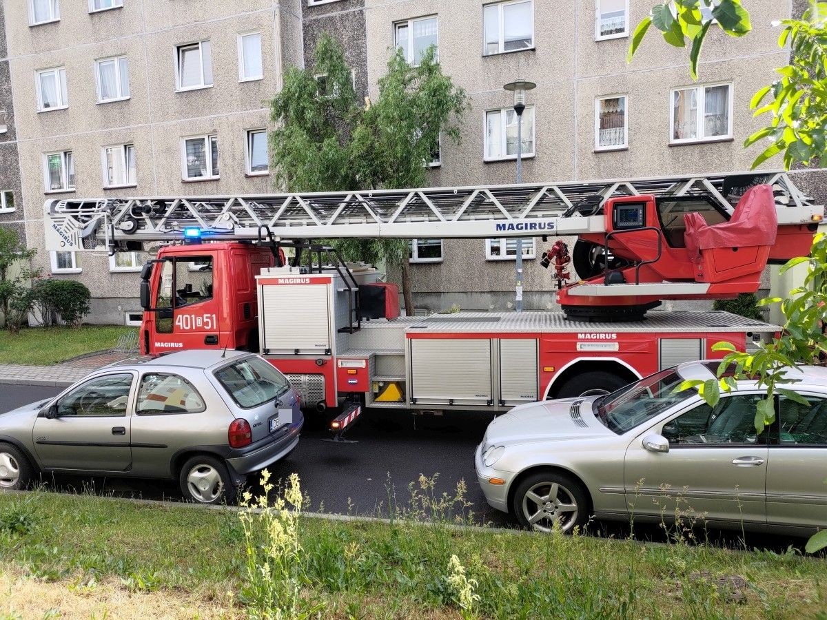 Akcja staży pożarnej przy ulicy Kleeberga w Bolesławcu
