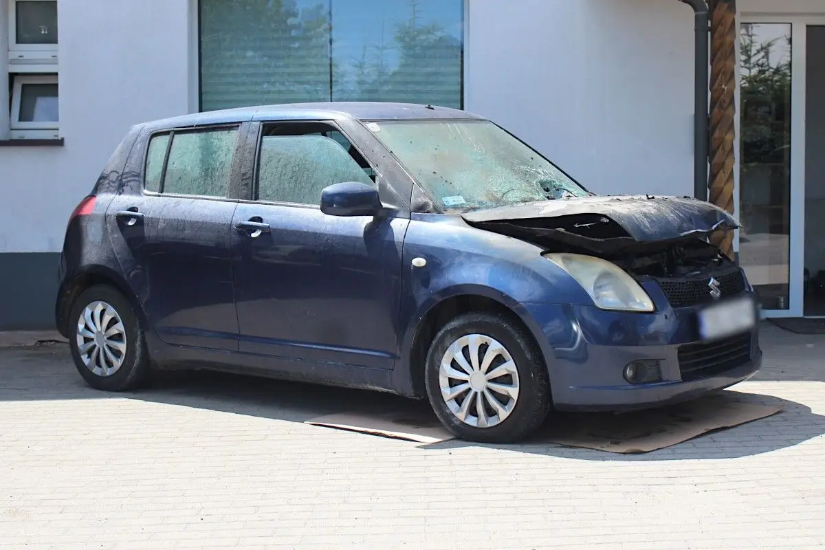 Pożar samochodu przy ulicy Nila