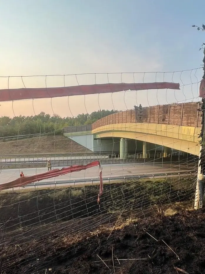 Pożar nad A4