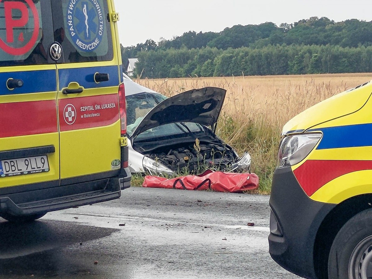 Wypadek koło Nowogrodźca