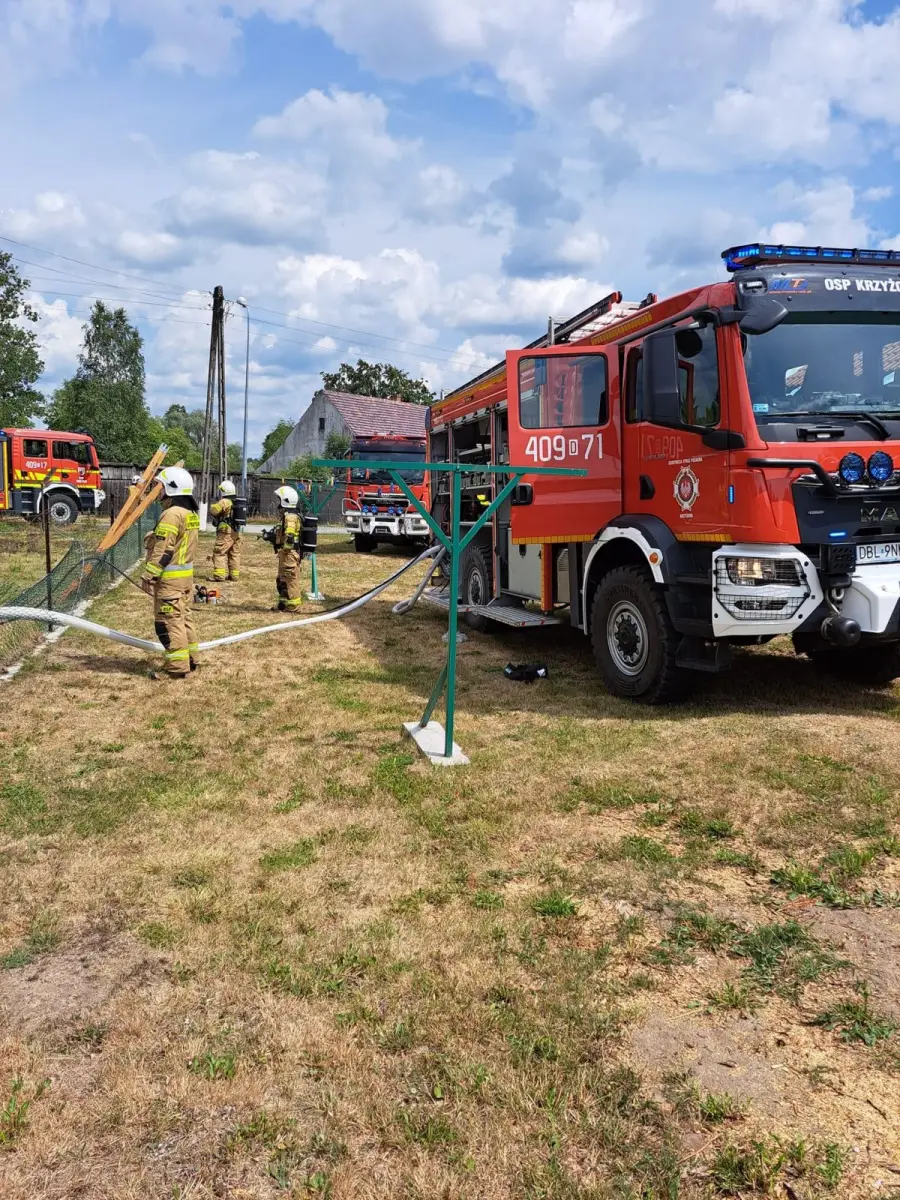 Akcja straży pożarnej w miejscowości Lipiany