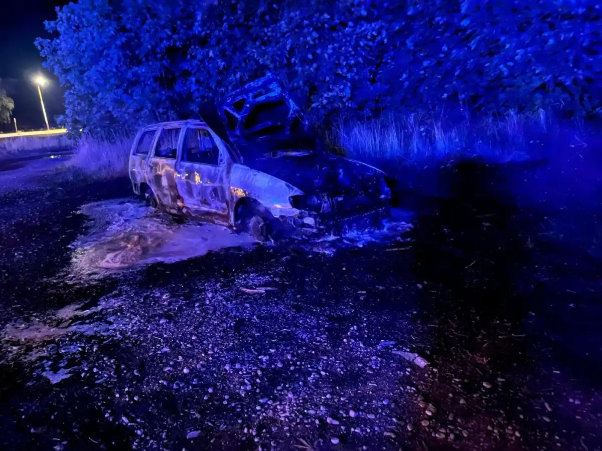 Pożar auta w Brzeźniku
