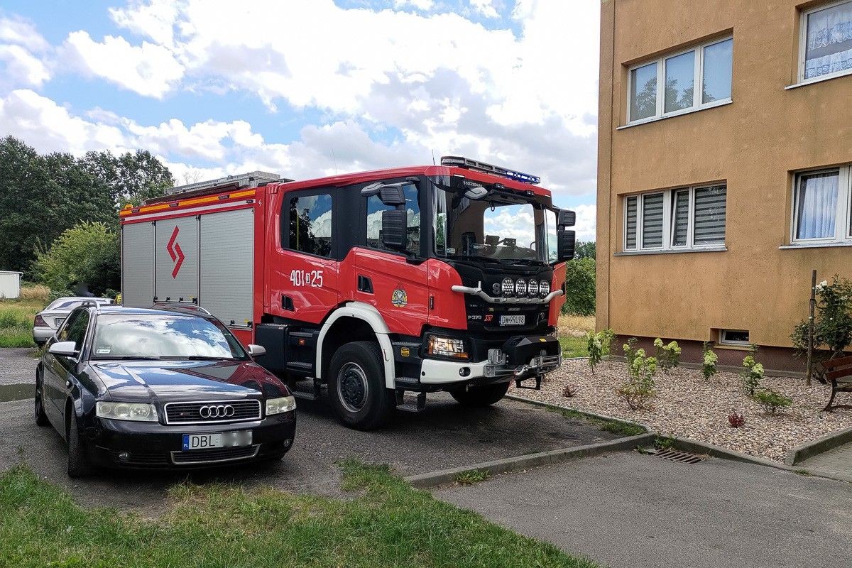 Pożar na Kilińskiego w Bolesławcu