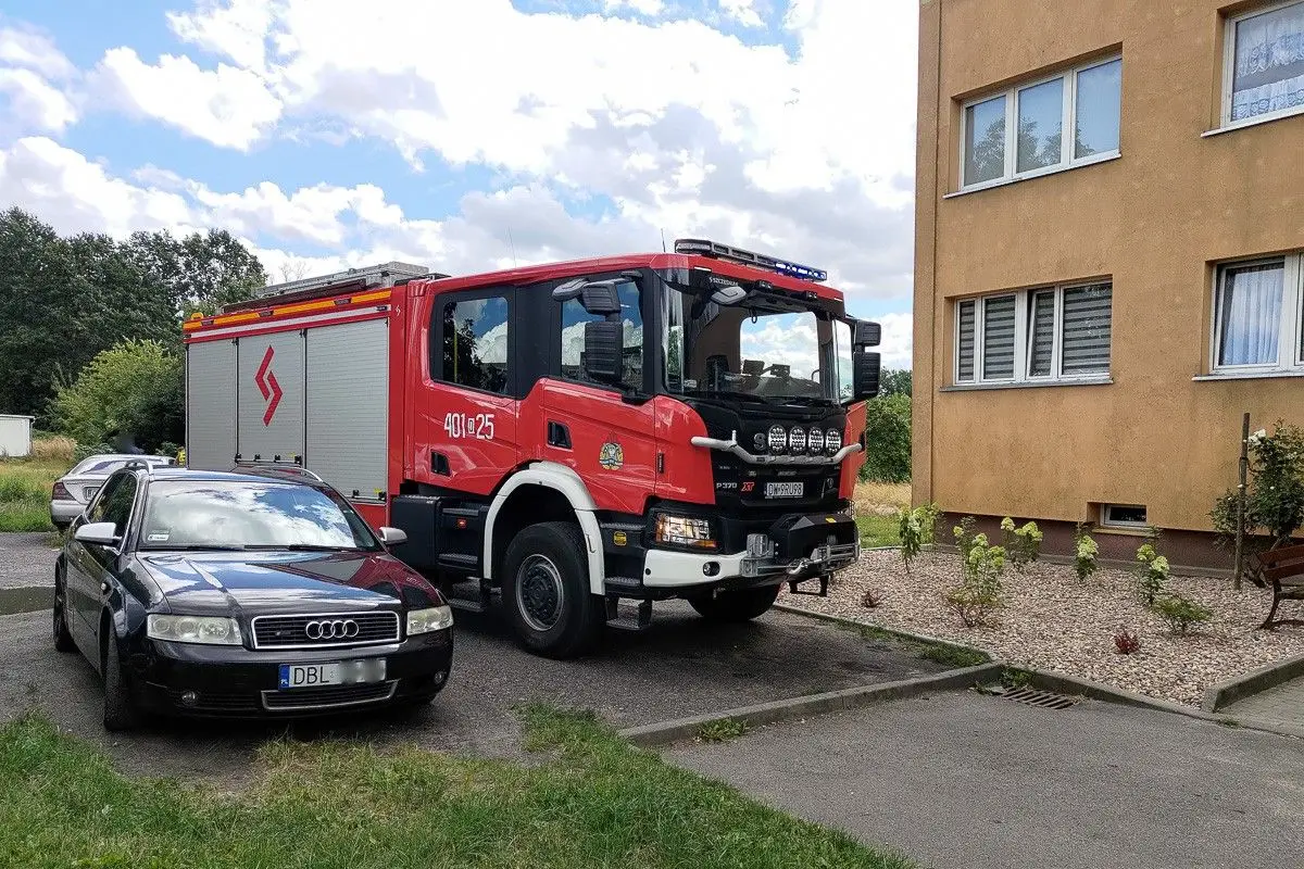 Pożar na Kilińskiego w Bolesławcu