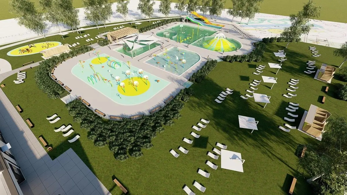 Park wodny przy Spacerowej w Bolesławcu – wizualizacje