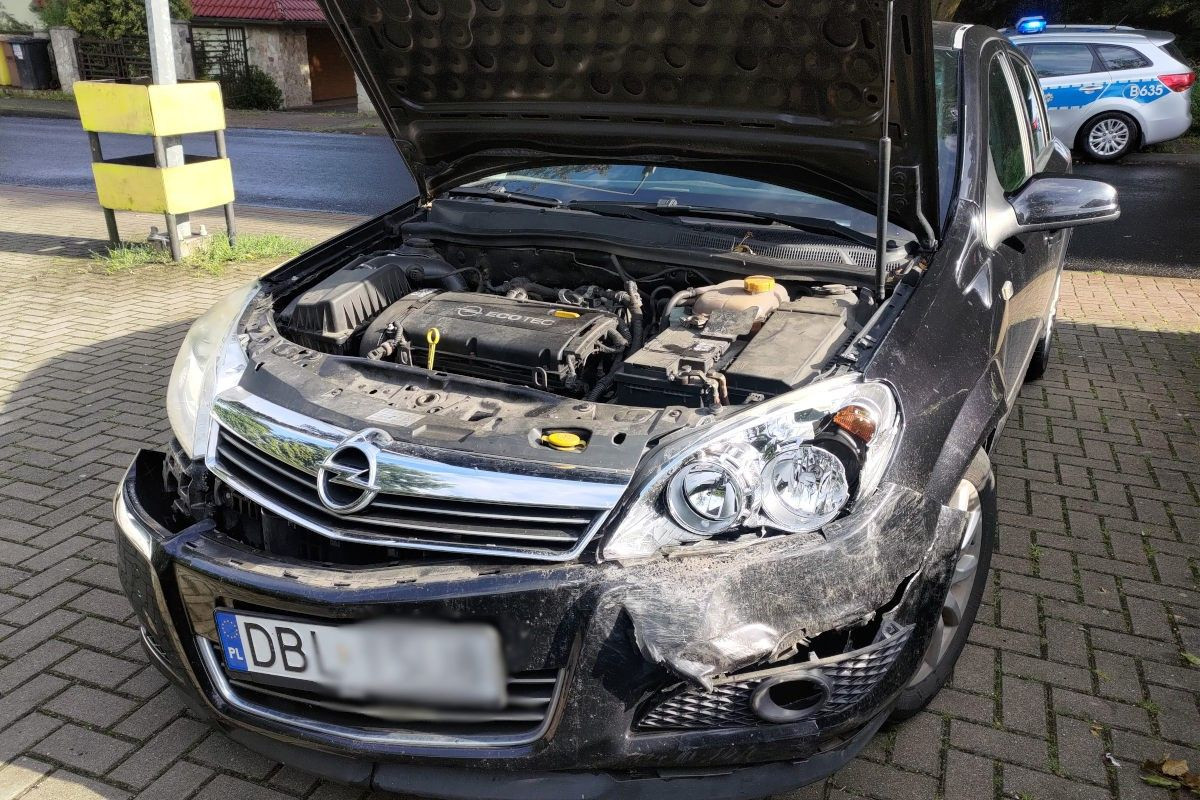 Zderzenie aut na ulicy Leśnej