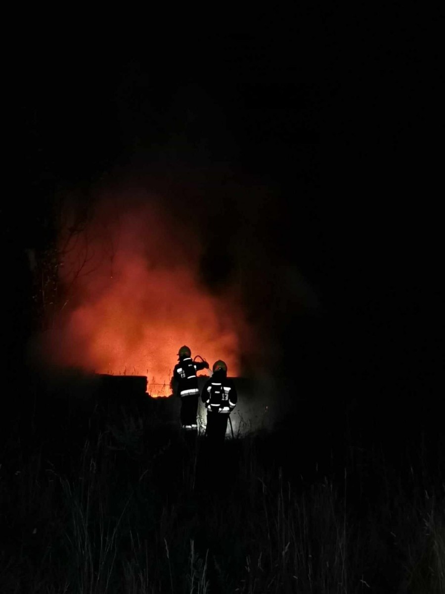 Nocny pożar w Osłej