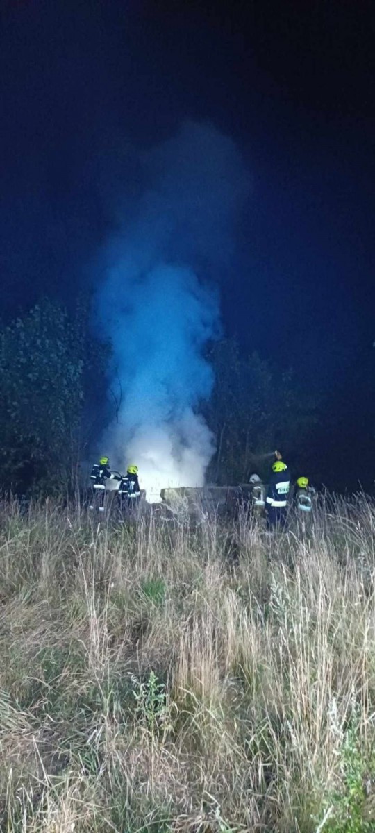 Nocny pożar w Osłej