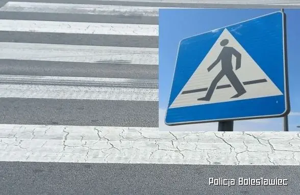 Przejście dla pieszych przy Zygmunta Augusta w Bolesławcu