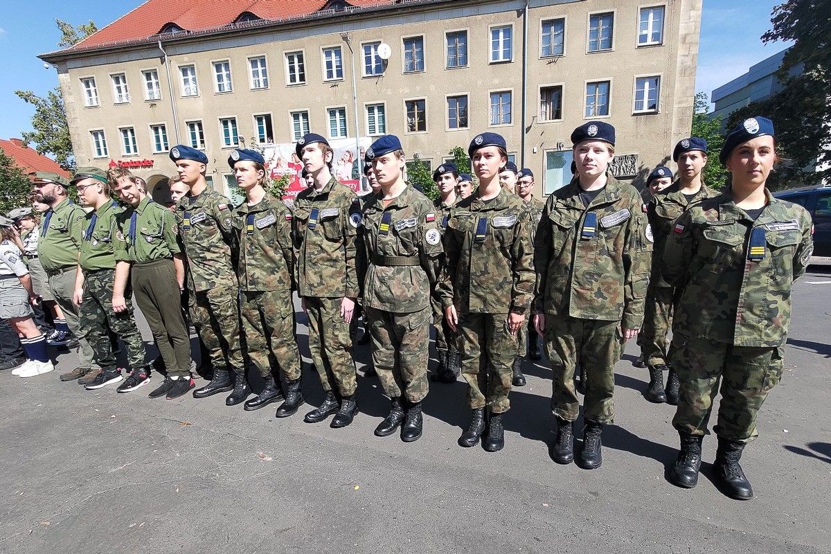 Uroczystość przy ulicy Bankowej