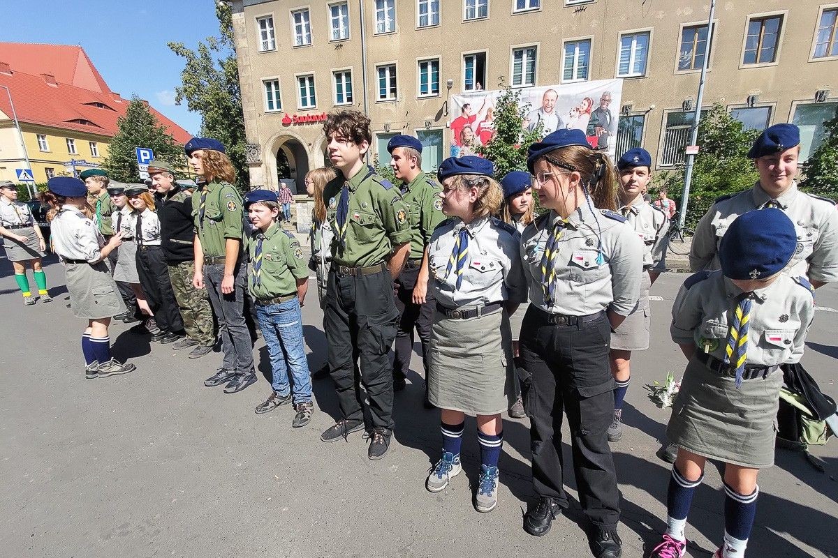 Uroczystość przy ulicy Bankowej