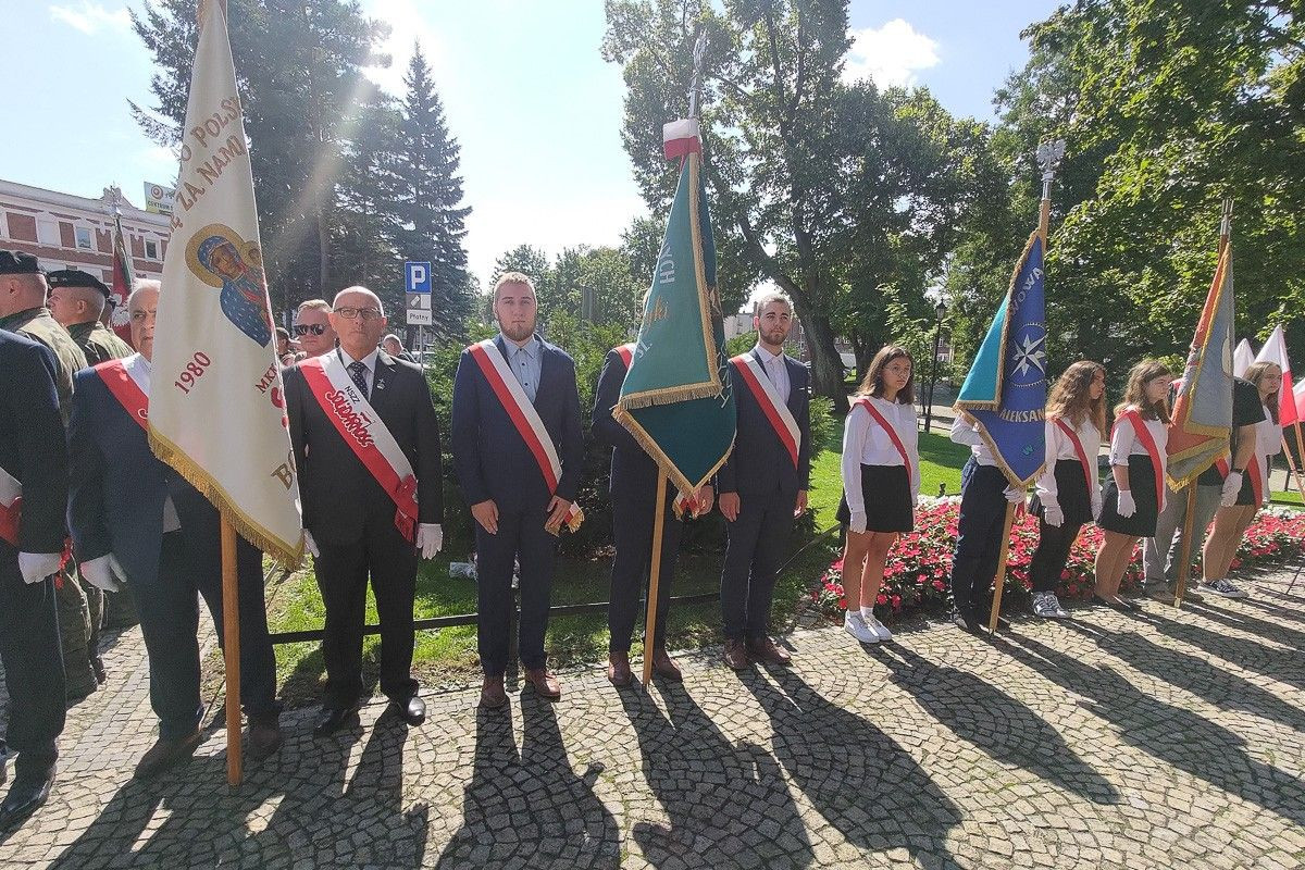 Uroczystość przy ulicy Bankowej