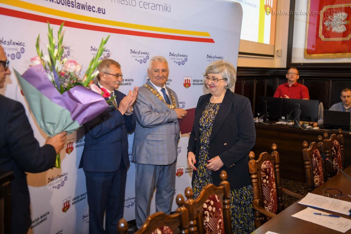 Uroczystość w czasie sierpniowej sesji Rady Miasta Bolesławiec