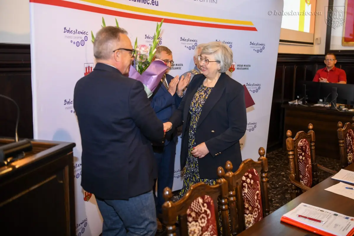 Uroczystość w czasie sierpniowej sesji Rady Miasta Bolesławiec