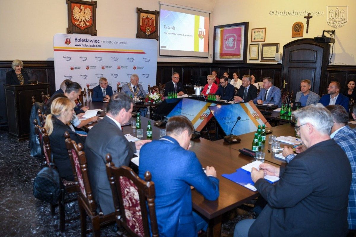 Uroczystość w czasie sierpniowej sesji Rady Miasta Bolesławiec
