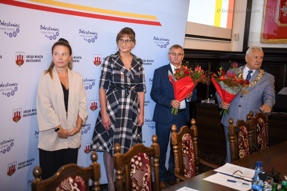 Uroczystość w czasie sierpniowej sesji Rady Miasta Bolesławiec