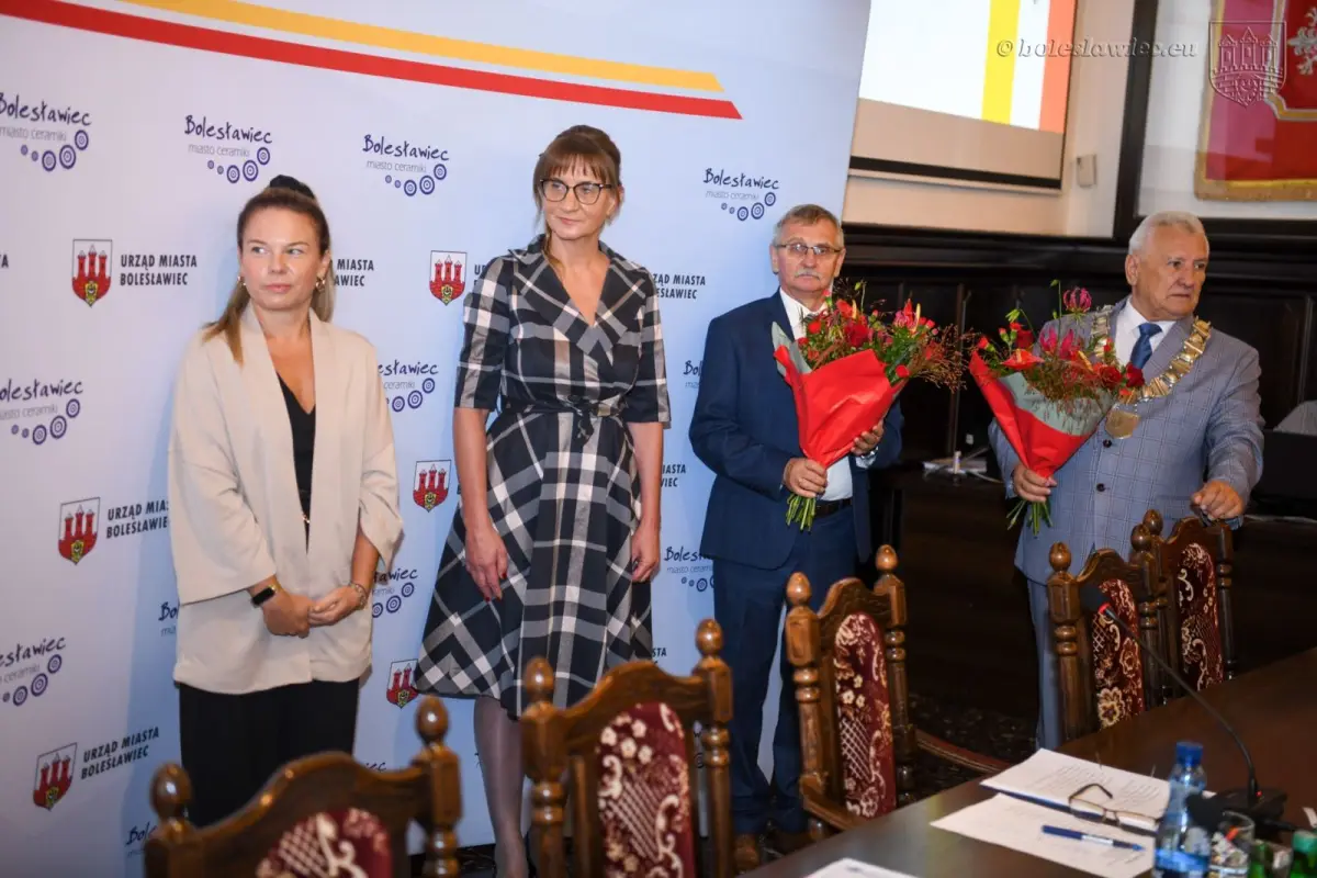 Uroczystość w czasie sierpniowej sesji Rady Miasta Bolesławiec