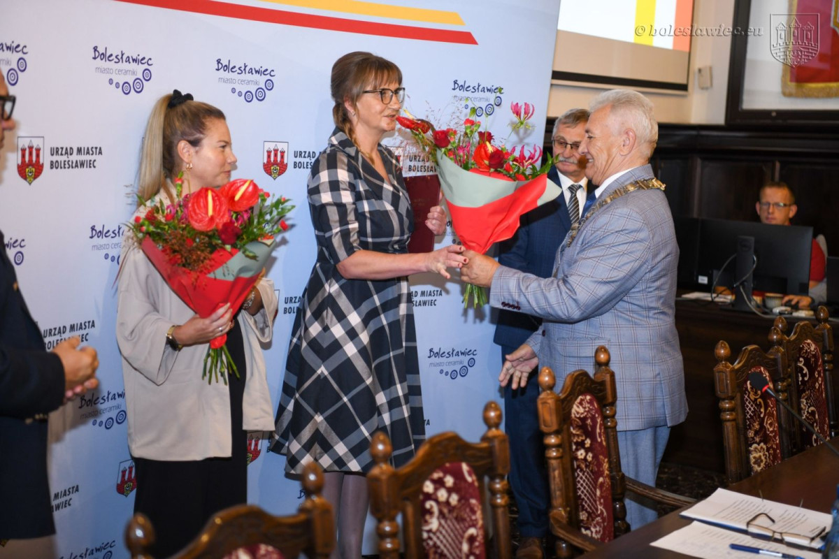 Uroczystość w czasie sierpniowej sesji Rady Miasta Bolesławiec