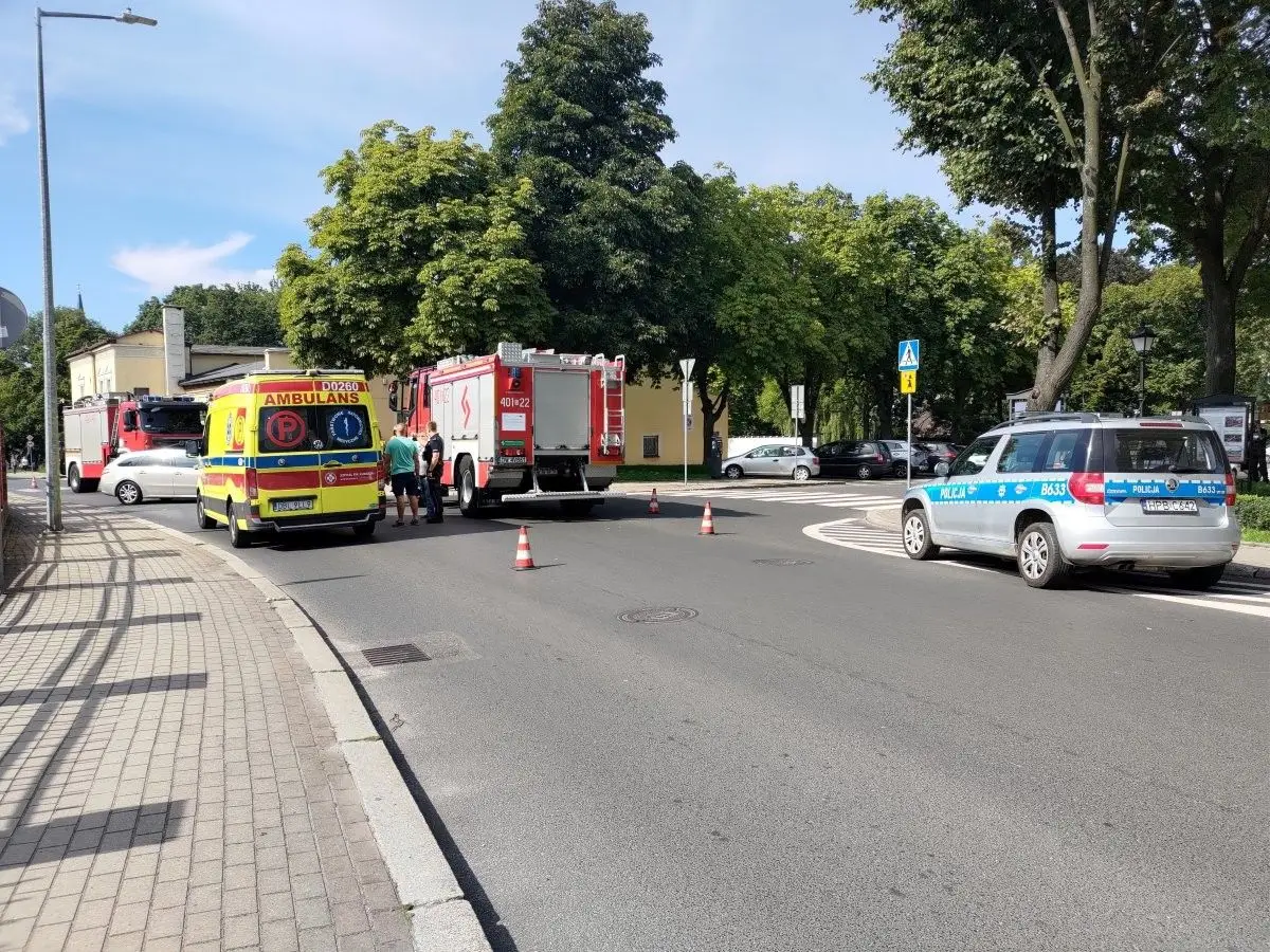 Kolizja dwóch aut na Kubika