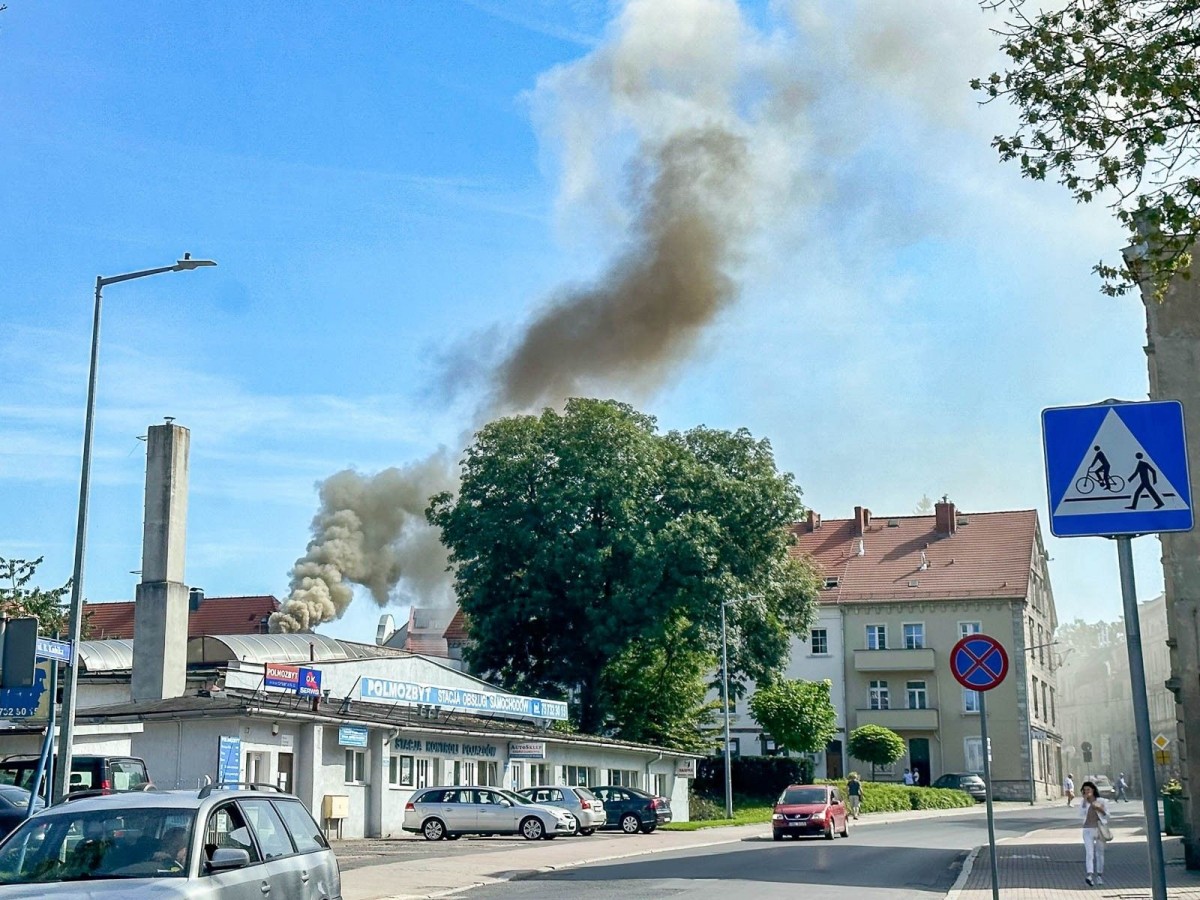 Zadymienie z pieca w Muzeum Ceramiki