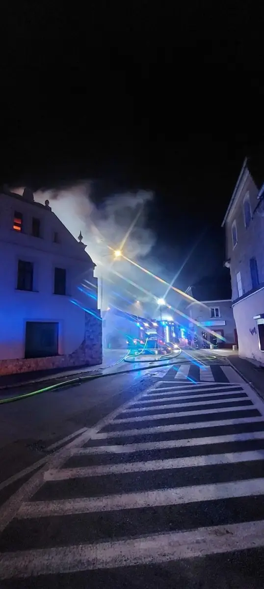 Pożar w centrum Nowogrodźca