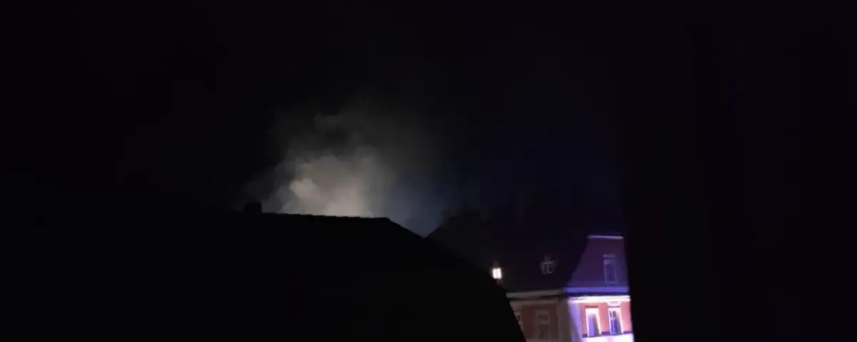 Pożar w centrum Nowogrodźca