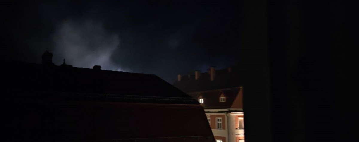 Pożar w centrum Nowogrodźca