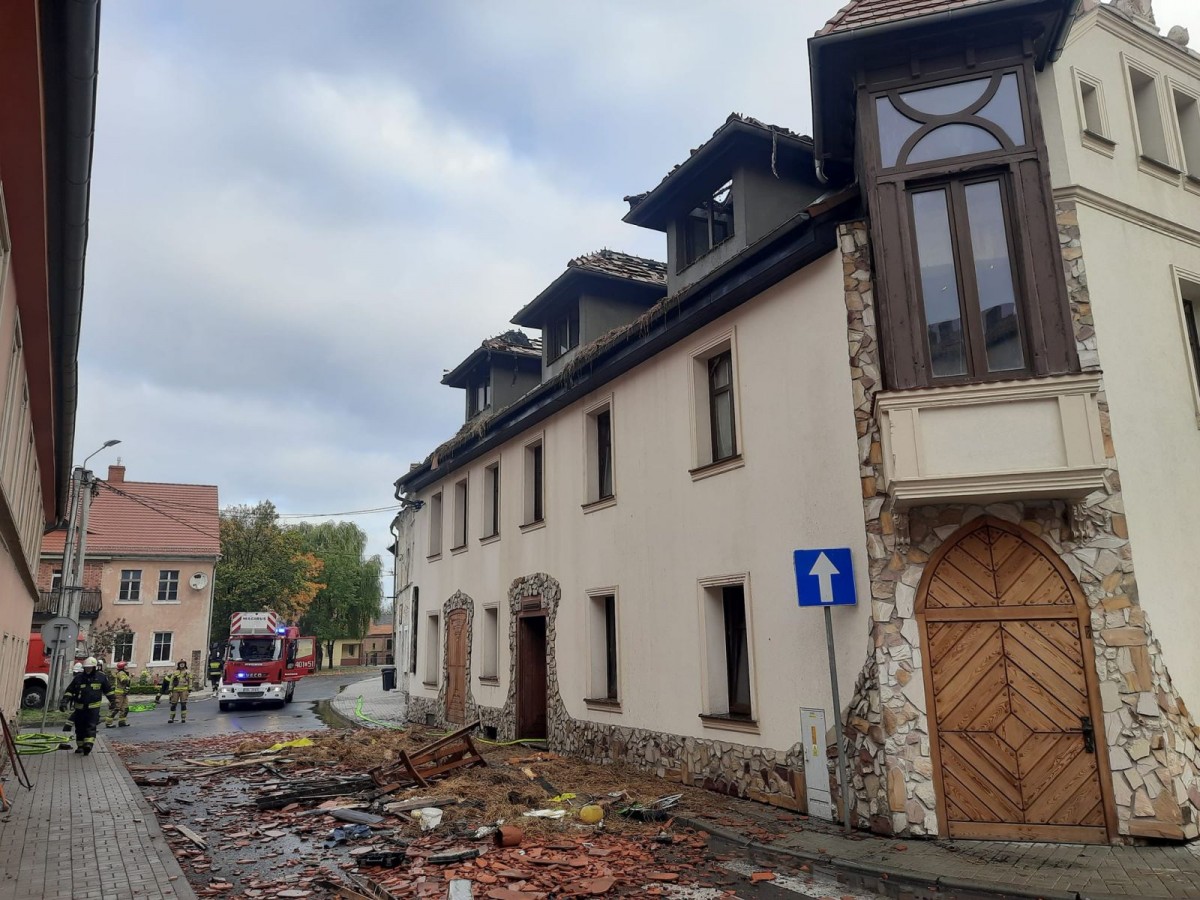 Pożar w centrum Nowogrodźca