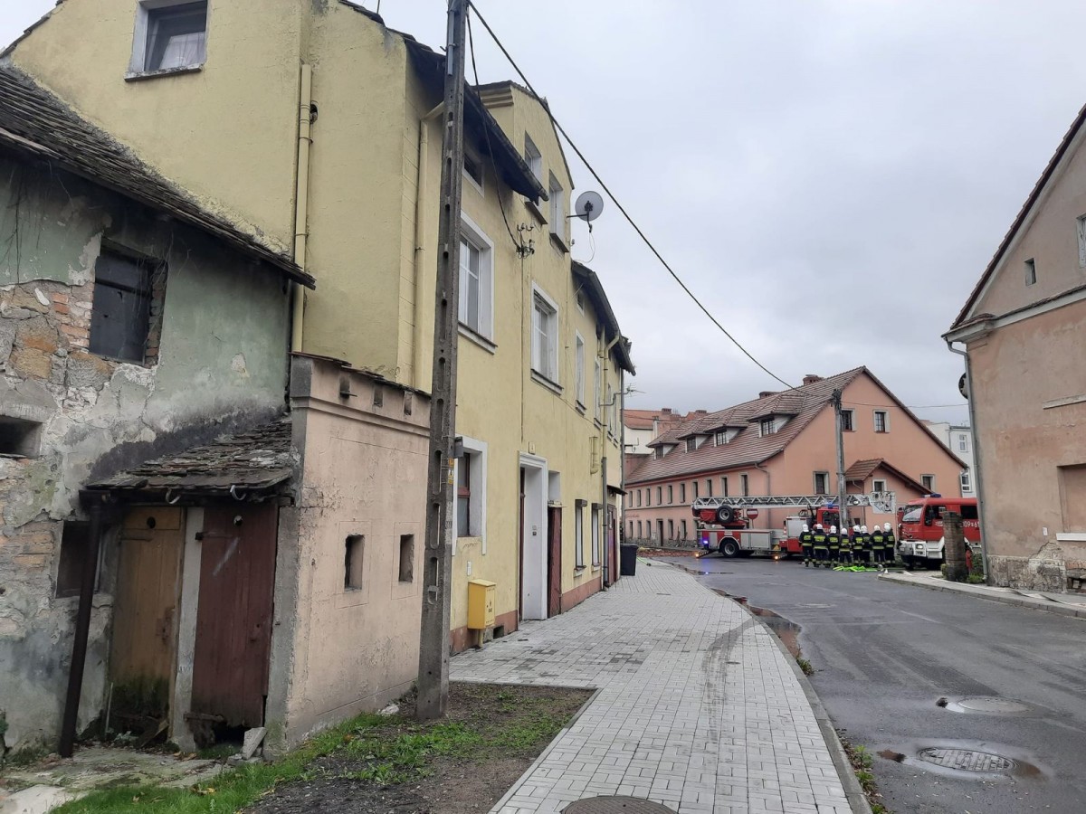 Pożar w centrum Nowogrodźca