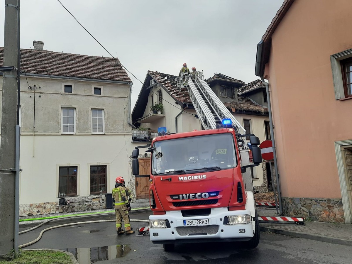 Pożar w centrum Nowogrodźca