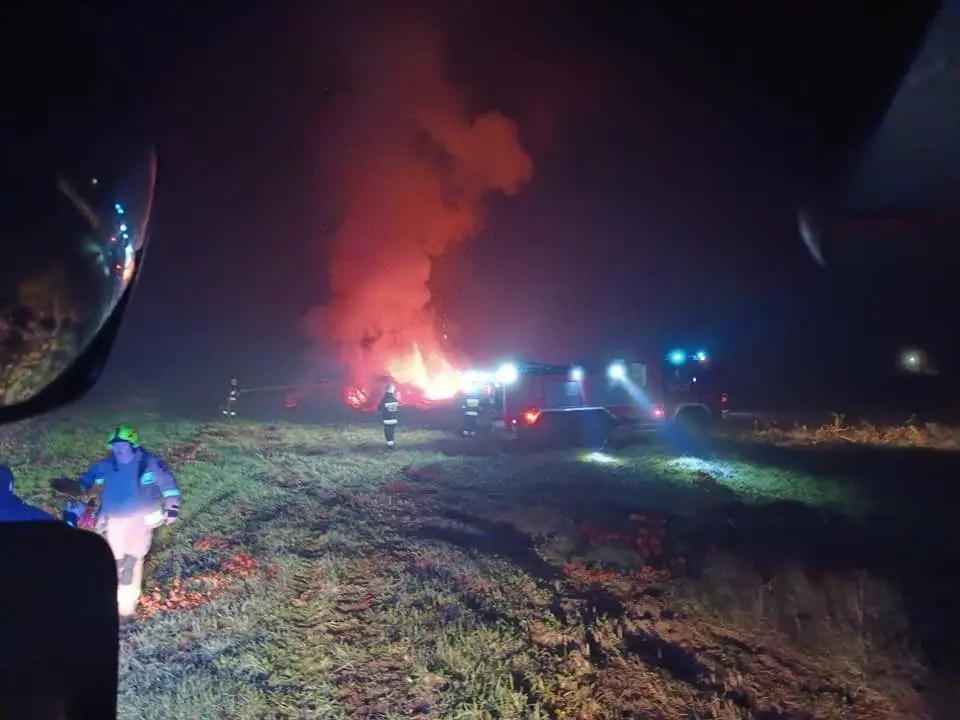 Pożar między Wierzbową a Pasternikiem