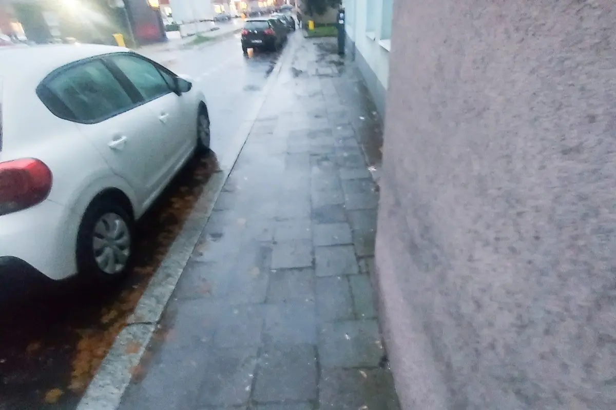 Pavement on Górne Młyny Street in Bolesławiec