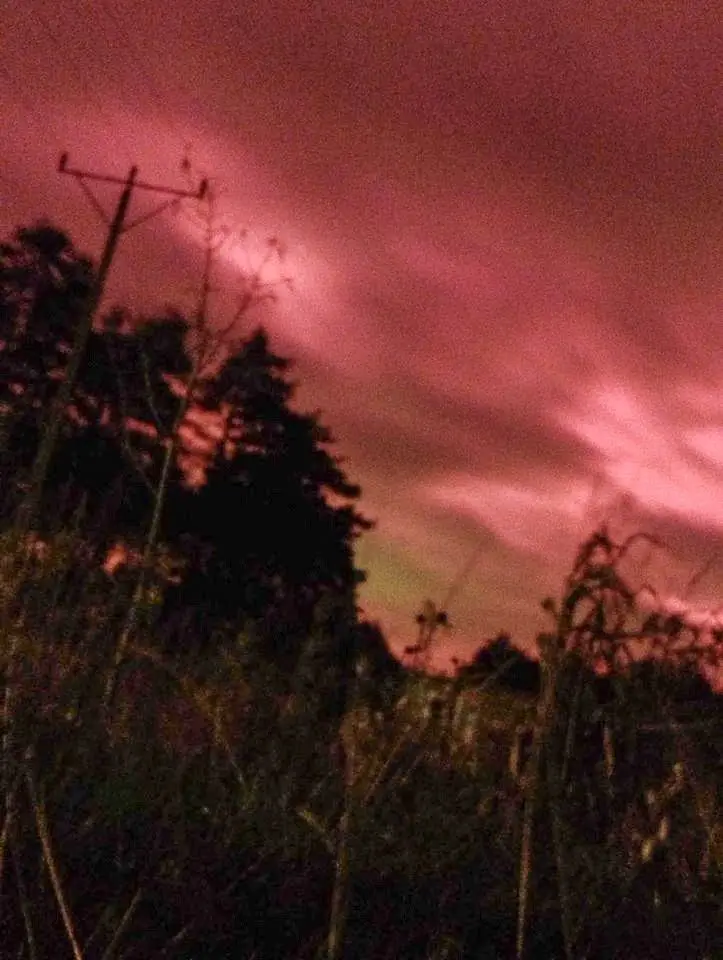 Zorza polarna nad powiatem bolesławieckim