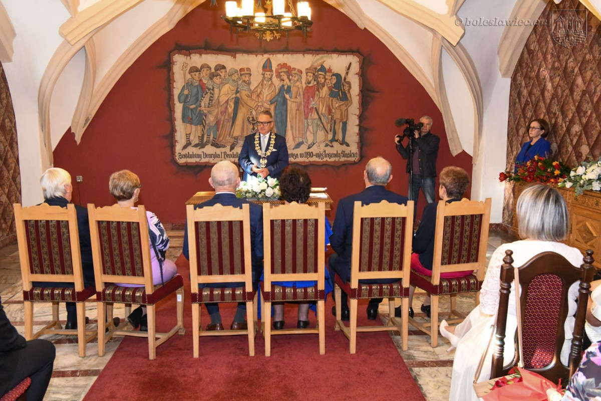 Uroczystość w Pałacu Ślubów w Bolesławcu