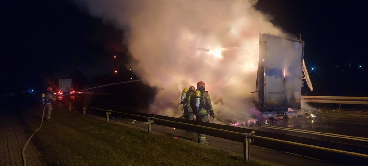Nocny pożar na tzw. obwodnicy