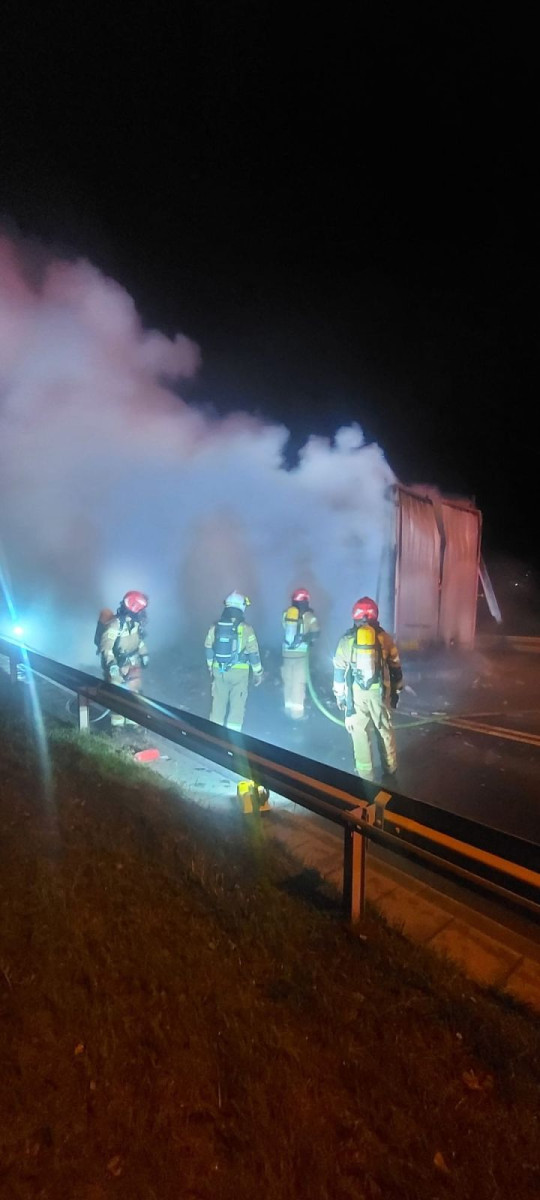 Nocny pożar na tzw. obwodnicy