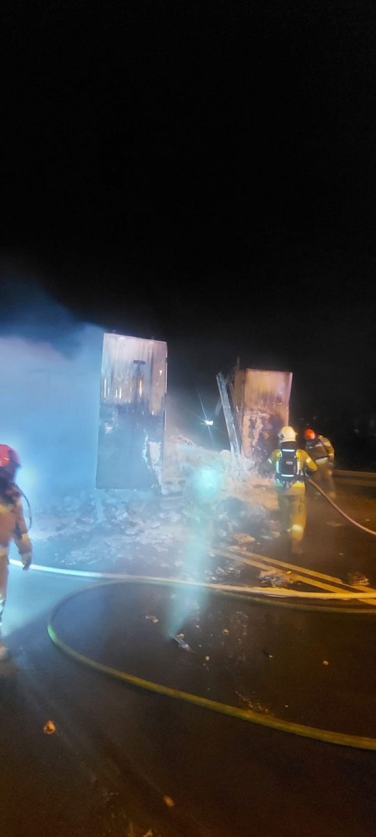 Nocny pożar na tzw. obwodnicy