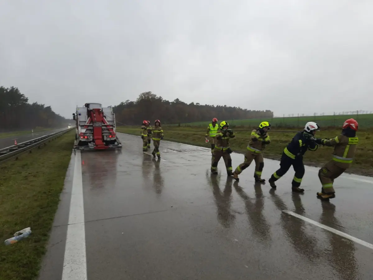 Akcja straży na A4