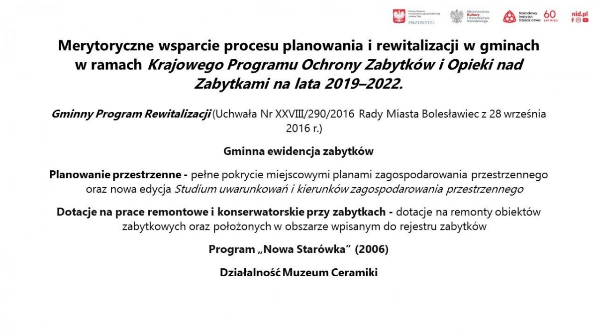 Bolesławiec ma nowe Studium Ochrony Wartości Kulturowych
